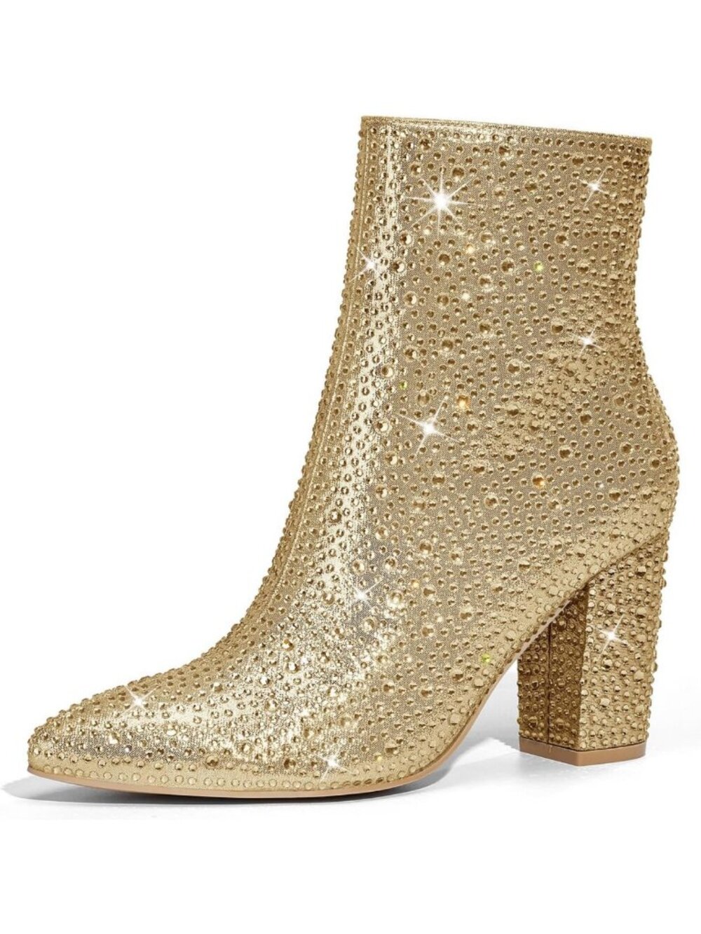 Sparkly Rhinestone Ankle Booties for Women - Stylish Party & Evening Footwear